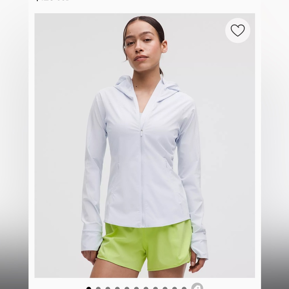 Light blue Lululemon Mist Over Windbreaker